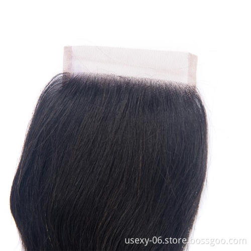 Cheap company direct price body wave natural color human hair closure
